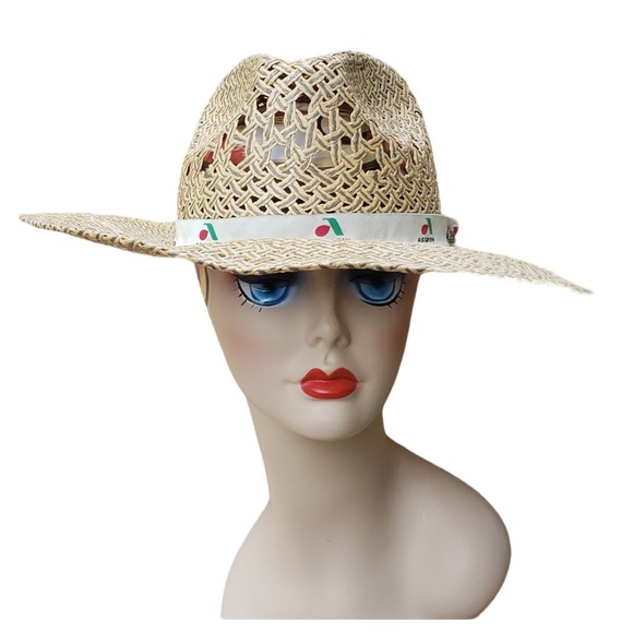 J Rochav Plantation Straw Sun Hat Western Natural Outdoors Garden Made in Mexico - Picture 1 of 6